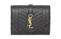 SAINT LAURENT Calfskin Wallet Women's Black
