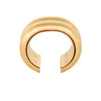 CELINE Brass Stainless Steel Cow Leather Bangles Women's Gold