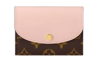 LOUIS VUITTON Rosalie Monogram Canvas Wallet Women's Pink Opal