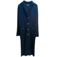CHANEL Long-Sleeved Dresses Women's Dark Blue