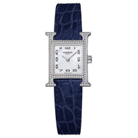 HERMES Wrist Watch Quartz Movement Crocodile Leather Strap 21mm White Dial Women's Watch