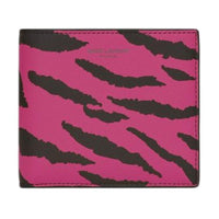 SAINT LAURENT Calfskin Wallet Unisex Pink & Black