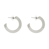 SAINT LAURENT Brass, Metal Earrings Women's Silver