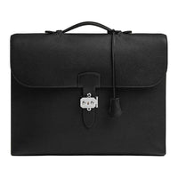 HERMES Sac A Depeches Calfskin Handbag Men's 89 Noir Black