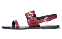 CELINE CrÉcy Strap Sandals Women's Red