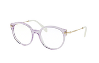 MIU MIU Plastic Round Eyeglass Frames Women's Purple