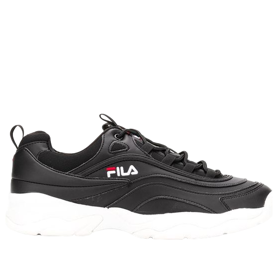 FILA Disarray Leather Athletic Shoes 'Black White' 5CM00783_014