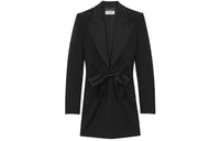 SAINT LAURENT Long-Sleeved Dresses Women's Black