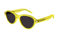 SAINT LAURENT Acetate Irregular Shape Sunglasses Unisex Yellow