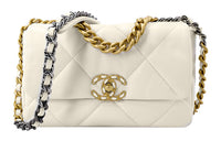 CHANEL 19Bag Lambskin Handbag Shoulder Bag Crossbody Bag Regular Women's Beige