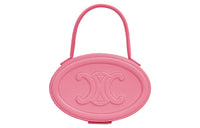 CELINE Cuir Triomphe Cow Leather Round Bag Handbag Women's Pink