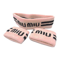 MIU MIU Cotton Hair Bands Women's Pink