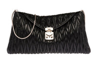 MIU MIU Matelassé Leather Handheld Shoulder Bag Crossbody Bag Regular Women's Black