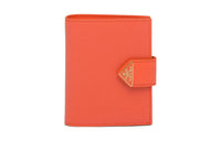 PRADA Saffiano Leather Wallet Small Size Women's Orange