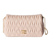 MIU MIU Matelassé Leather Crossbody Bag, Shoulder Bag Mini Women's Pink