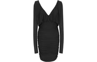 SAINT LAURENT Draped V neck Minidress