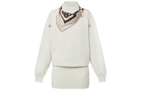 LOUIS VUITTON Long-Sleeved Dresses Women's White