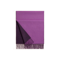 HERMES Cashmere Knit Scarves Men's Purple