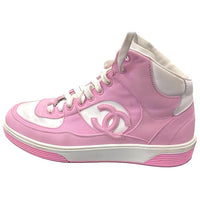 CHANEL 24S High Top Skateboard Shoes Women's Pink