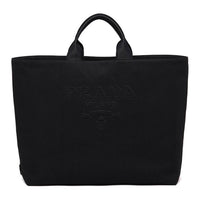 PRADA Fabric Tote Bag Shopping Bag Crossbody Bag Shoulder Bag Unisex Black