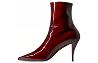 SAINT LAURENT Ziggy Ankle Boots Men Burgundy