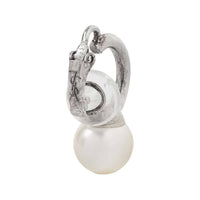 SAINT LAURENT Brass Clip-On Earrings Men's Silver