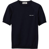MIU MIU Wool Crewneck Sweater Bleu