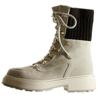 CHANEL Ankle Boots Women's Coffee