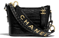 CHANEL Cow Leather Hobo Bag Small Size Women's Black