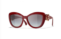 CHANEL Butterfly Sunglasses Unisex Red