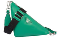 PRADA Leather Crossbody Bag Shoulder Bag Men's Green