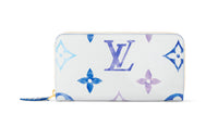 LOUIS VUITTON Zippy Wallet Blue Monogram