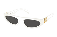 MIU MIU Acetate Irregular Shape Sunglasses Women's White