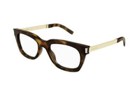 SAINT LAURENT Square Eyeglass Frames Unisex Tortoiseshell