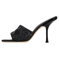 LOUIS VUITTON Abrasion Resistant Slide Slippers Women's Black