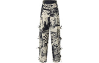 LOUIS VUITTON Casual Pants Men Black White