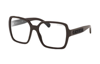 CHANEL Plate Square Eyeglass Frames Unisex Brown