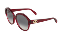 CELINE Acetate Oval Sunglasses Women's Red