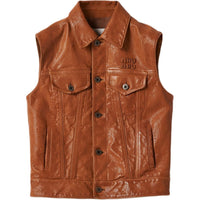 MIU MIU Vests Women's Caramel
