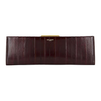 SAINT LAURENT Satin Clutch Tubas Women's Scottish Brown