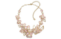 CHANEL Metal Artificial Pearl Resin Crystal Necklaces Women's Pink
