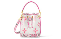 LOUIS VUITTON NOE Coated Canvas Shoulder Bag Crossbody Bag Extra Small Women's White/Pink