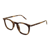 SAINT LAURENT Acetate Irregular Shape Eyeglass Frames Men's Brown