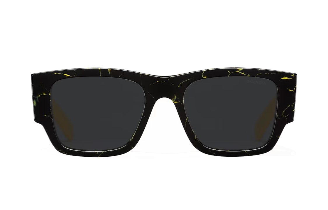 PRADA Acetate Square Sunglasses Men's Tortoiseshell