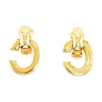 CELINE Gold-Plated Earrings Women's Gold