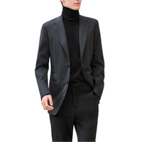 HERMES FW24 Business Suits Coats Men's Charcoal Gray