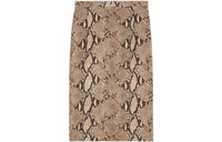 CELINE Animal Print Draped Skirt