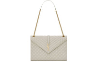 SAINT LAURENT ENVELOPE Leather Chain Bag Crossbody Bag Shoulder Bag Women's White