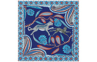 HERMES Silk Scarves Women's Blue