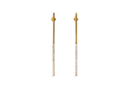 CELINE Metal Earrings Women's Gold